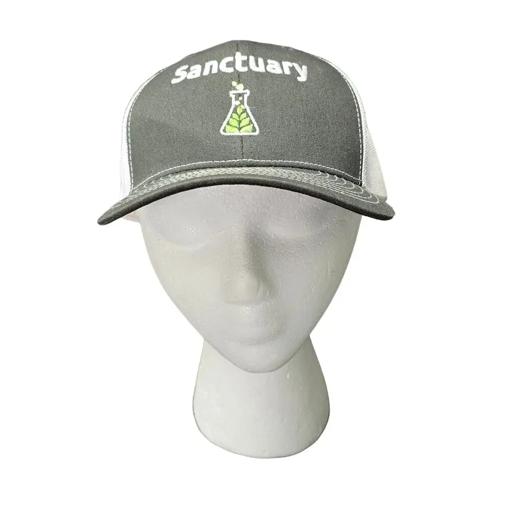 Sanctuary Beaker Gray White Trucker Hat Dutchie Richardson Adjustable Strap Cap